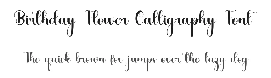 Birthday Flower Calligraphy Font by inermediaSTUDIO — Script Handwritten Font