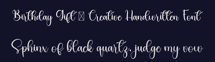 Birthday Gift – Creative Handwritten Font by freshtypeink — Script Handwritten Font — thumbnail 2