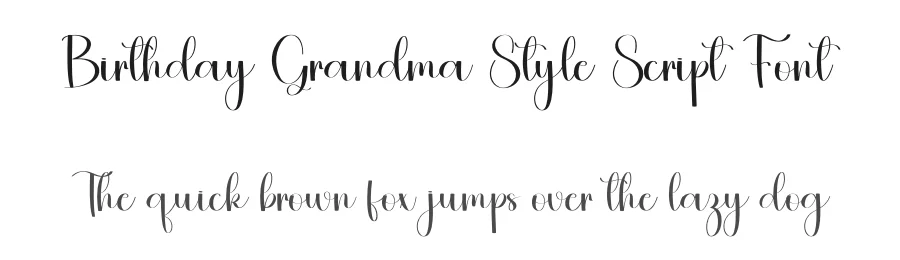 Birthday Grandma Style Script Font by freshtypeink — Script Handwritten Font