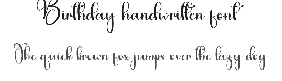 Birthday handwritten font by andikastudio — Script Handwritten Font