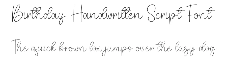 Birthday Handwritten Script Font by andikastudio — Script Handwritten Font