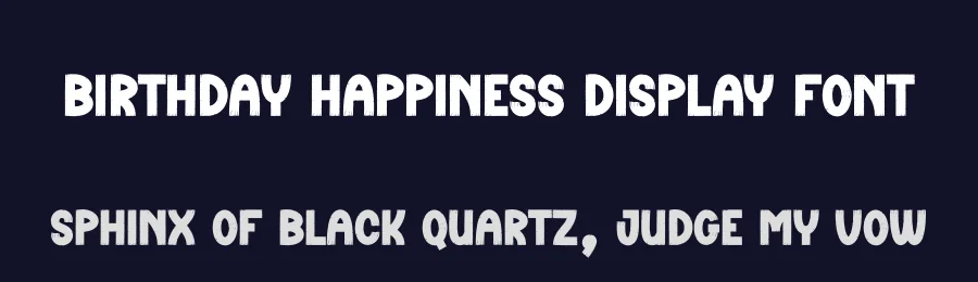 Birthday Happiness Display Font by creativeletter — Display Font — thumbnail 2
