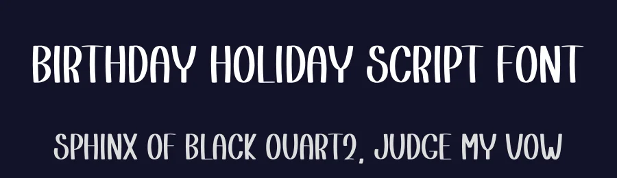 Birthday Holiday Script Font by freshtypeink — Display Font — thumbnail 2