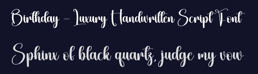 Birthday – Luxury Handwritten Script Font by creativeletter — Script Handwritten Font — thumbnail 2