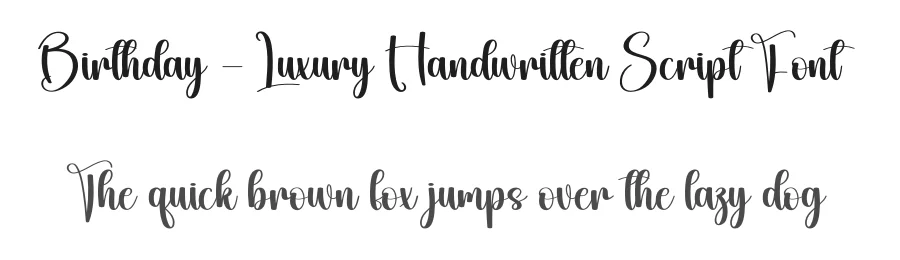 Birthday – Luxury Handwritten Script Font by creativeletter — Script Handwritten Font