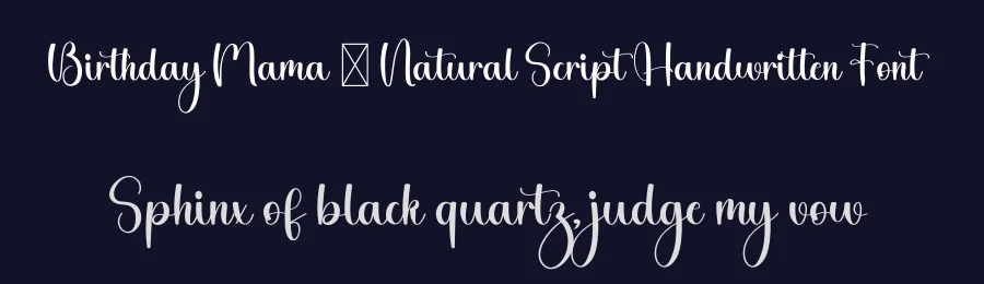 Birthday Mama – Natural Script Handwritten Font by freshtypeink — Script Handwritten Font — thumbnail 2