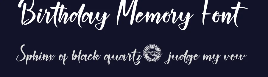 Birthday Memory Font by CalligraphyFonts.net — Script Handwritten Font — thumbnail 2
