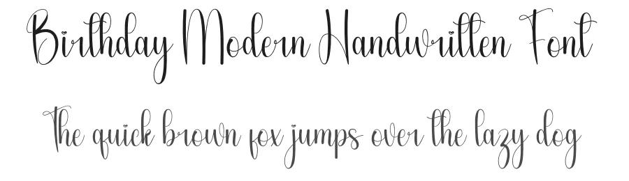 Birthday Modern Handwritten Font by andikastudio — Script Handwritten Font