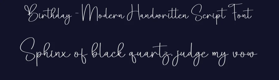 Birthday – Modern Handwritten Script Font by creativeletter — Script Handwritten Font — thumbnail 2