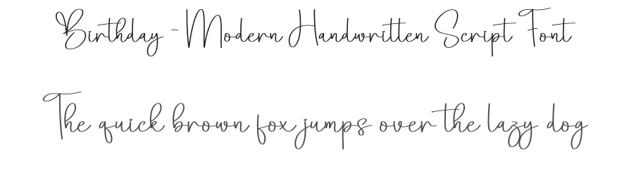 Birthday – Modern Handwritten Script Font by creativeletter — Script Handwritten Font