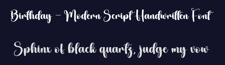 Birthday – Modern Script Handwritten Font by creativeletter — Script Handwritten Font — thumbnail 2