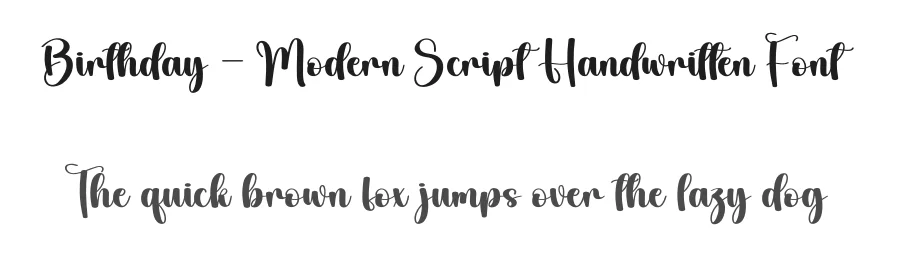 Birthday – Modern Script Handwritten Font by creativeletter — Script Handwritten Font