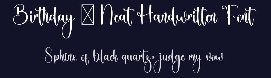 Birthday – Neat Handwritten Font by freshtypeink — Script Handwritten Font — thumbnail 2