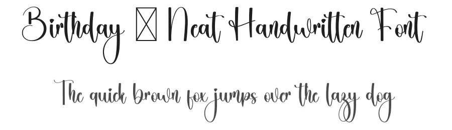 Birthday – Neat Handwritten Font by freshtypeink — Script Handwritten Font