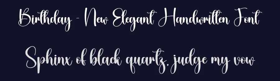 Birthday – New Elegant Handwritten Font by creativeletter — Script Handwritten Font — thumbnail 2