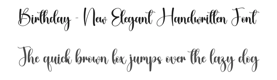 Birthday – New Elegant Handwritten Font by creativeletter — Script Handwritten Font