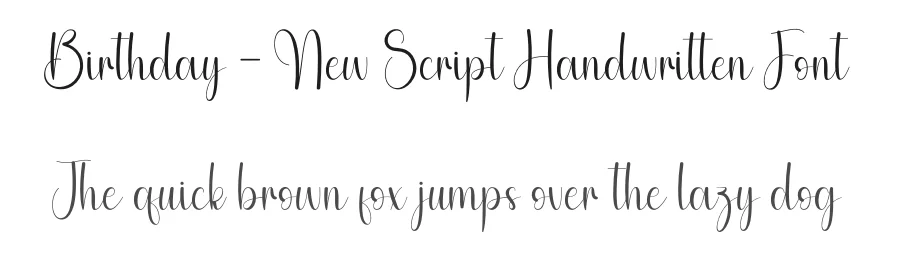 Birthday – New Script Handwritten Font by andikastudio — Script Handwritten Font
