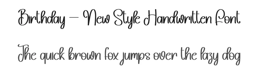 Birthday – New Style Handwritten Font by andikastudio — Display Font