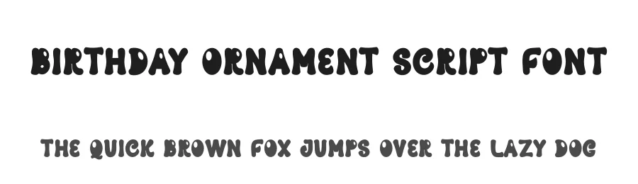 Birthday Ornament Script Font by freshtypeink — Display Font