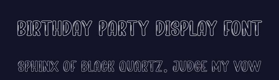 Birthday Party Display Font by creativeletter — Display Font — thumbnail 2