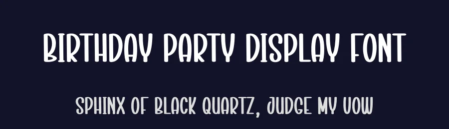 Birthday Party Display Font by creativeletter — Display Font — thumbnail 2