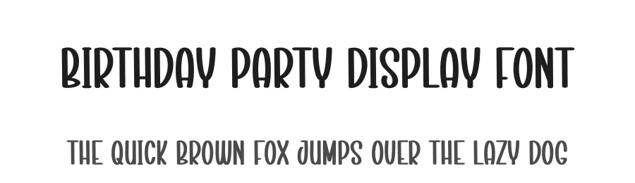 Birthday Party Display Font by creativeletter — Display Font