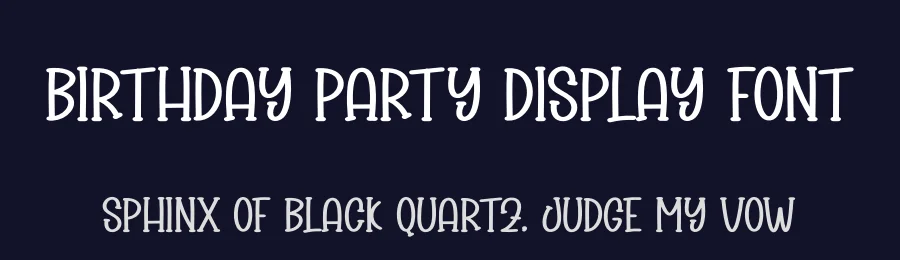 Birthday Party Display Font by andikastudio — Display Font — thumbnail 2