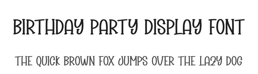 Birthday Party Display Font by andikastudio — Display Font
