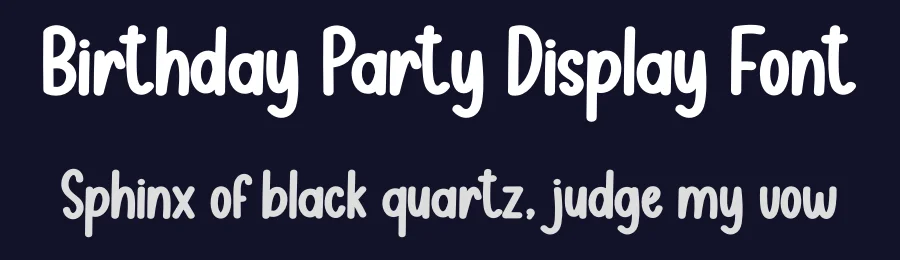 Birthday Party Display Font by creativeletter — Display Font — thumbnail 2