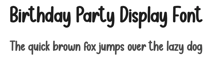 Birthday Party Display Font by creativeletter — Display Font