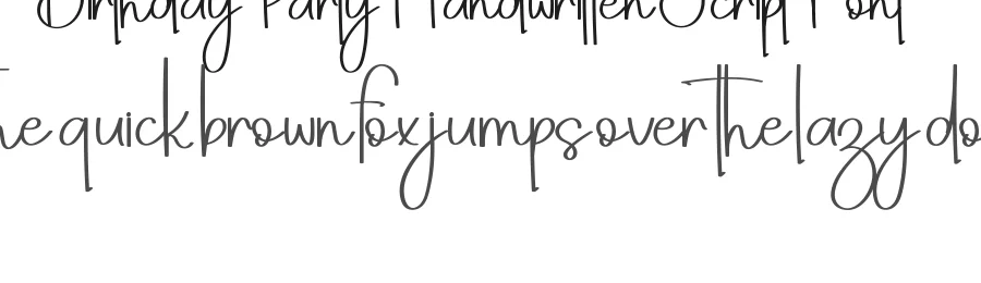 Birthday Party Handwritten Script Font by inermediaSTUDIO — Script Handwritten Font