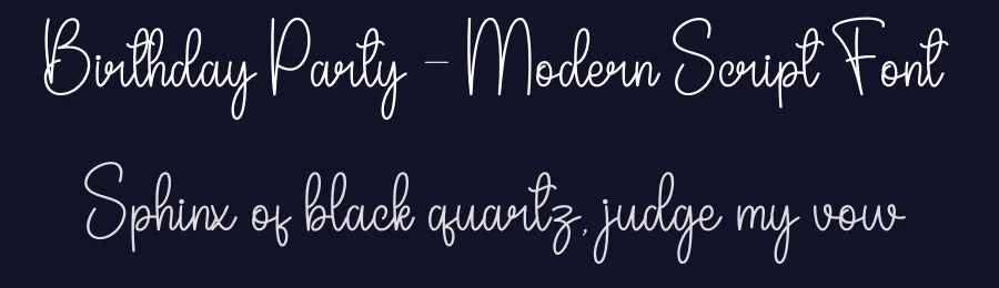 Birthday Party – Modern Script Font by andikastudio — Script Handwritten Font — thumbnail 2