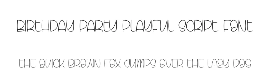Birthday Party Playful Script Font by creativeletter — Script Handwritten Font