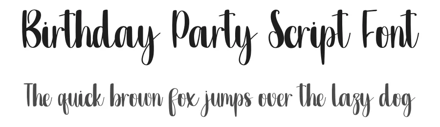 Birthday Party Script Font by inermediaSTUDIO — Script Handwritten Font
