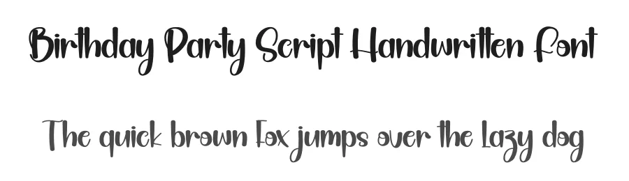 Birthday Party Script Handwritten Font by andikastudio — Display Font