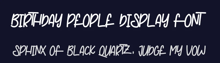 Birthday People Display Font by levincreative — Display Font — thumbnail 2