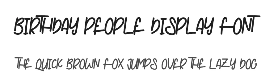 Birthday People Display Font by levincreative — Display Font