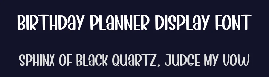Birthday Planner Display Font by inermediaSTUDIO — Display Font — thumbnail 2