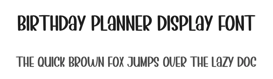 Birthday Planner Display Font by inermediaSTUDIO — Display Font