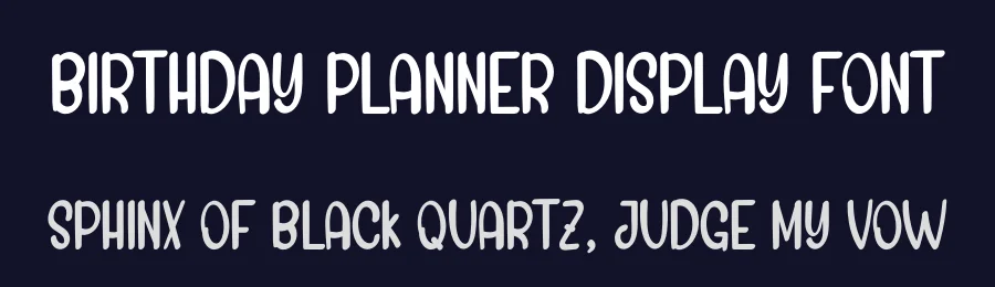 Birthday Planner Display Font by inermediaSTUDIO — Display Font — thumbnail 2