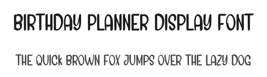 Birthday Planner Display Font by inermediaSTUDIO — Display Font