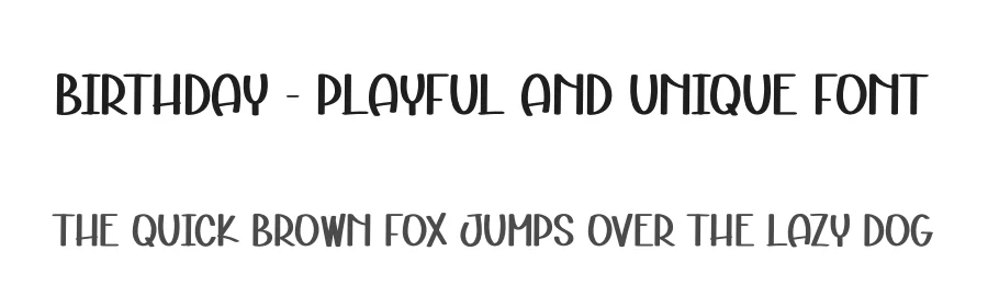 Birthday – Playful And Unique Font by andikastudio — Display Font