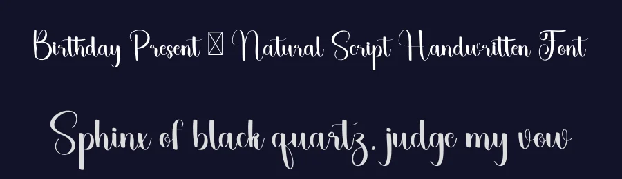 Birthday Present – Natural Script Handwritten Font by freshtypeink — Script Handwritten Font — thumbnail 2