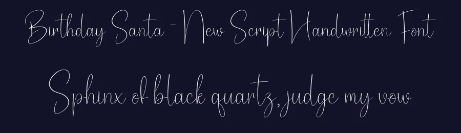 Birthday Santa – New Script Handwritten Font by creativeletter — Script Handwritten Font — thumbnail 2