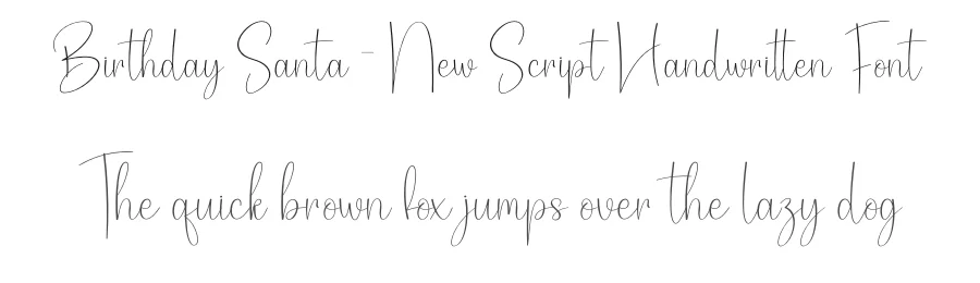 Birthday Santa – New Script Handwritten Font by creativeletter — Script Handwritten Font