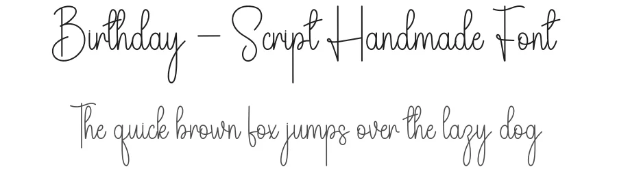 Birthday – Script Handmade Font by andikastudio — Script Handwritten Font