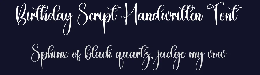 Birthday Script Handwritten Font by creativeletter — Script Handwritten Font — thumbnail 2