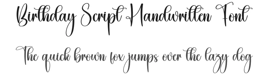 Birthday Script Handwritten Font by creativeletter — Script Handwritten Font