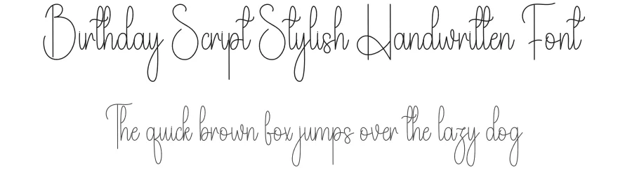 Birthday Script Stylish Handwritten Font by andikastudio — Script Handwritten Font
