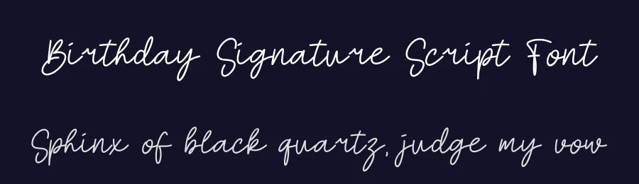 Birthday Signature Script Font by Craftedtype — Script Handwritten Font — thumbnail 2